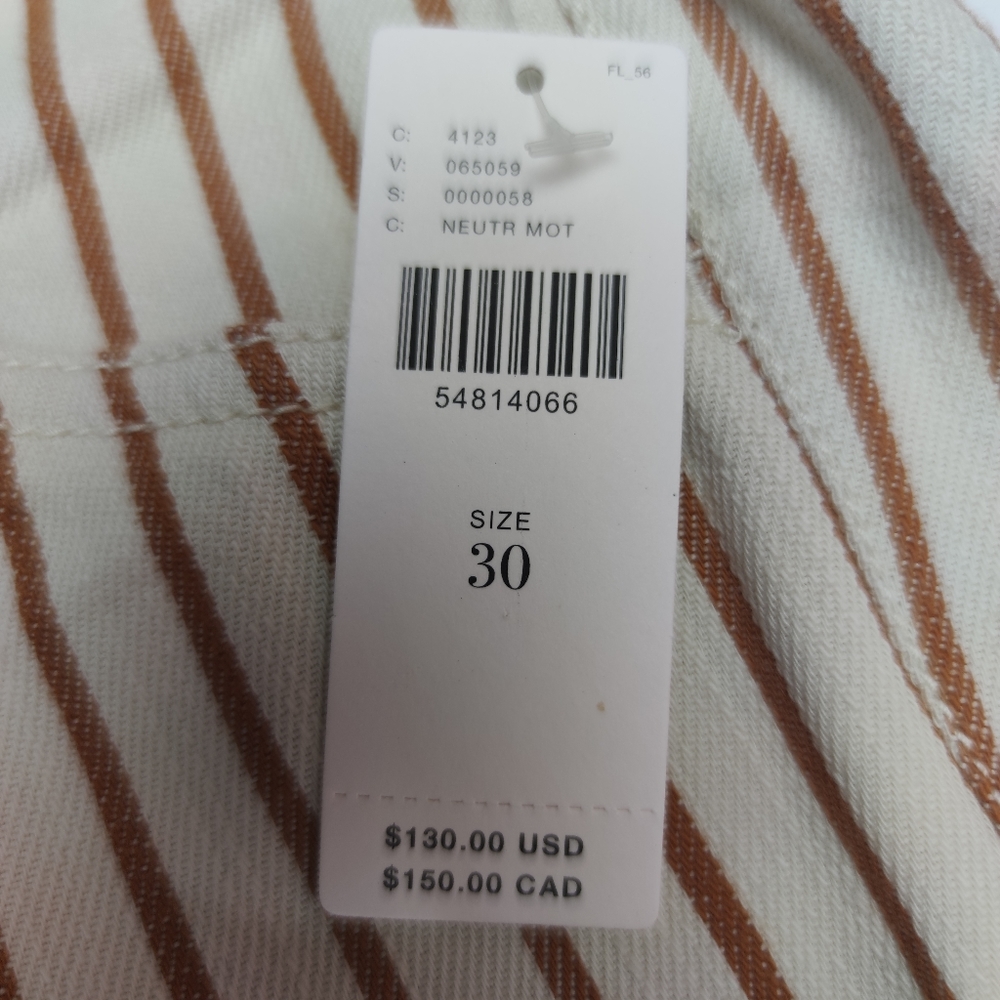 Anthropologie Striped Flare Pants Size 30 NWT - Picture 6 of 12